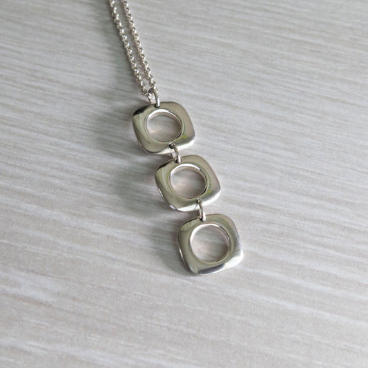 VINTAGE TIFFANY & Co. トリプル スクエア ネックレス
